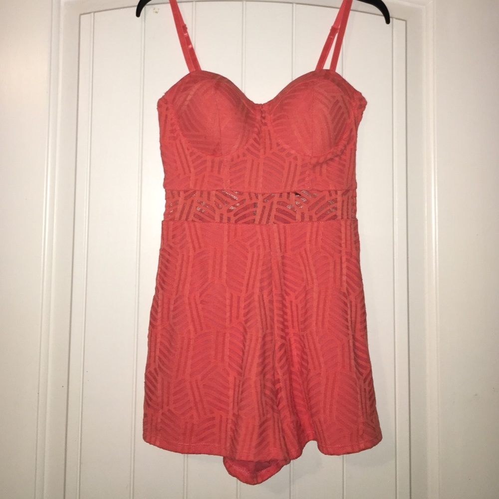 Material Girl coral romper